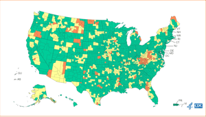 CDC Covid map