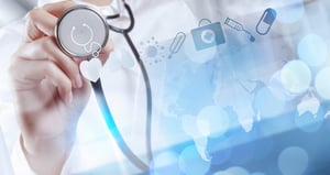 Medicine doctor hand working with modern computer interface as medical concept-4